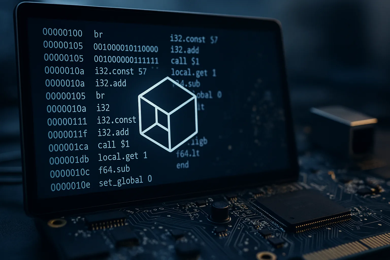 Visualisation of the connection between WebAssembly modules and hardware accelerators